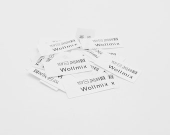 50 Textiletiketten Wollmix