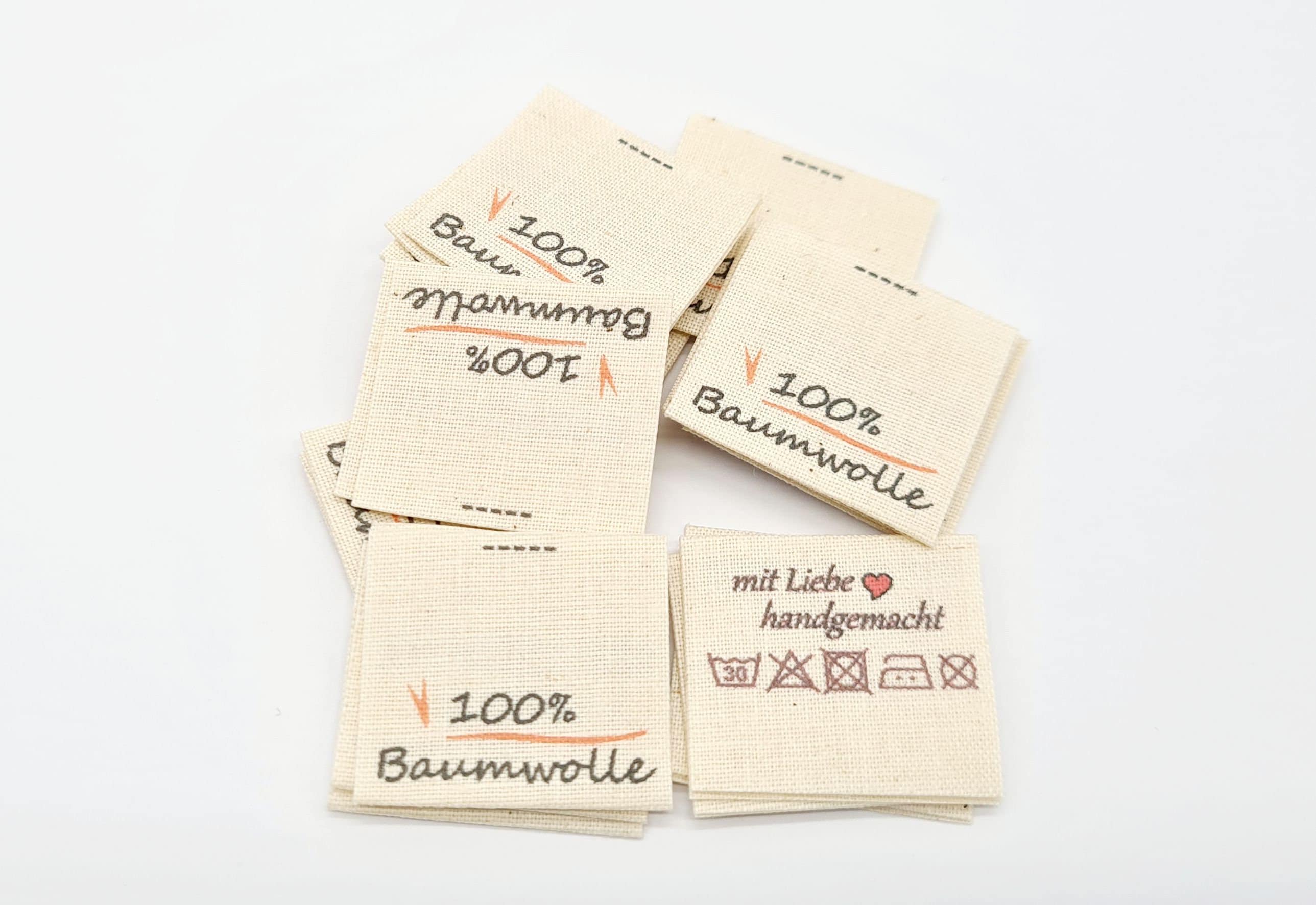 Sew on Custom Woven Clothing Labels, 100% Cotton Environmentally