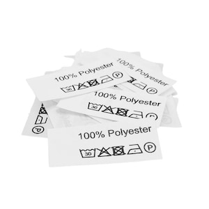 50 Textiletiketten 100% Polyester