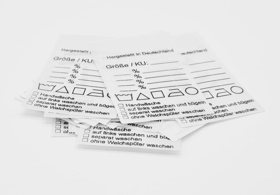25 St. Textiletiketten Universal Kopfumfang Und Ext Produktbild-Vorschau 3
