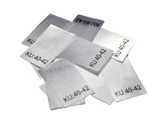 25 textile labels size KU: 40-42