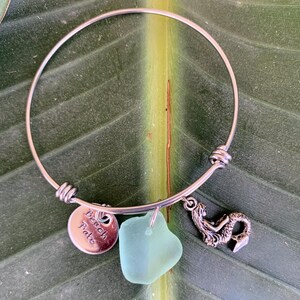 Expandable Beach Babe, Mermaid & Genuine Sea Glass Bracelet image 8