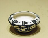 Acoma Monochrome Miniature Pot ca. 1960 signed M. Lowden