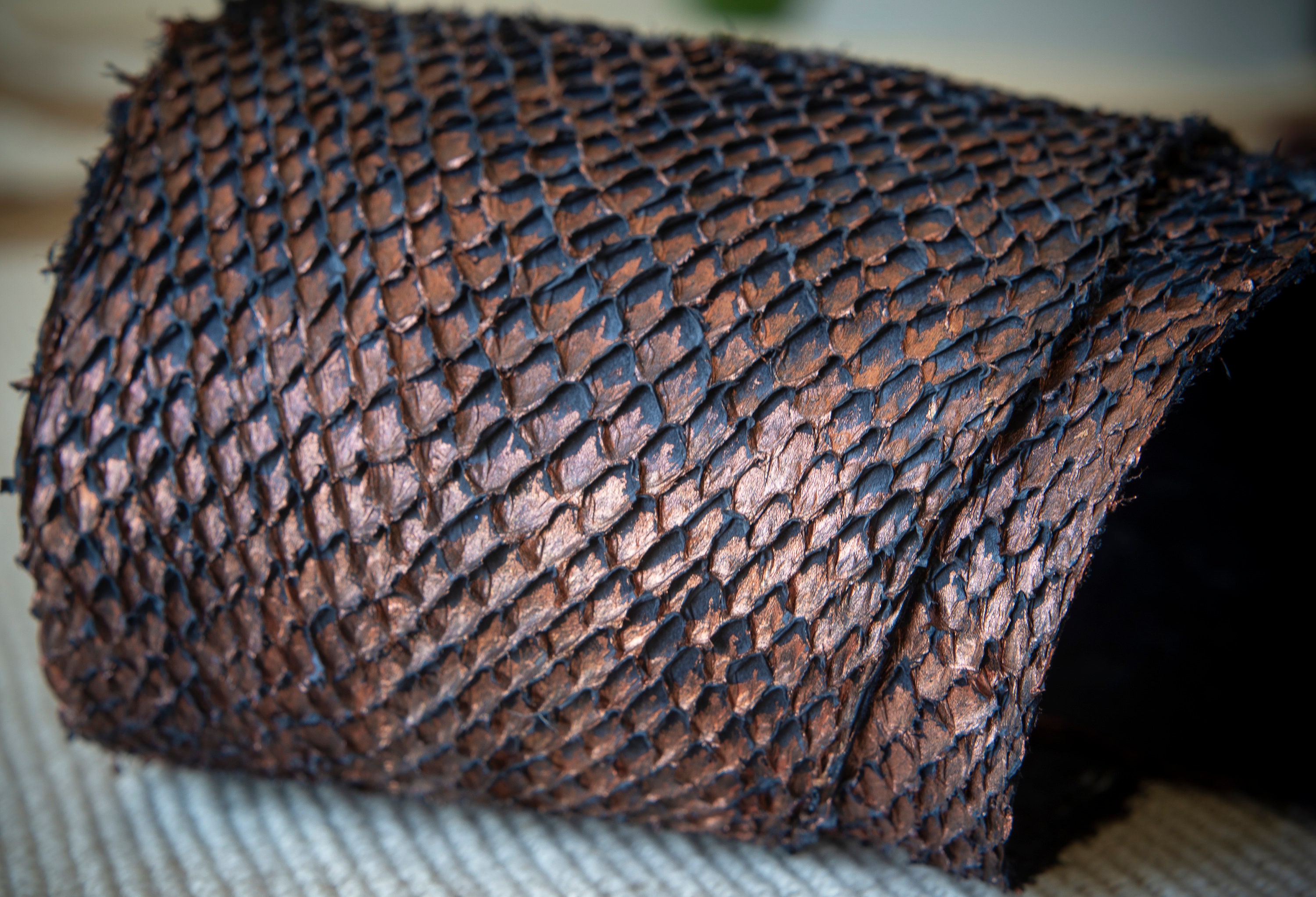 Jewelry Making, Salmon Fish Leather, Leathercraft Tapestry for Wallets,  Bags, Accessories, Leatherwork, Gold, Copper 