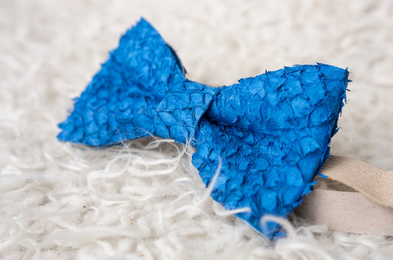 Fish leather bow tie Handmade Wedding Accessories Recycled ECO Original Souvenir Iceland Men/'s gift Father gift Salmon Fisherman/'s Friend