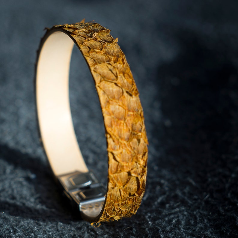 Personalized Fish Leather Bracelet Icelandic Salmon Etsy