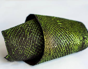 Tapisserie, Cuir de poisson saumon, Vert émeraude, Inspiration