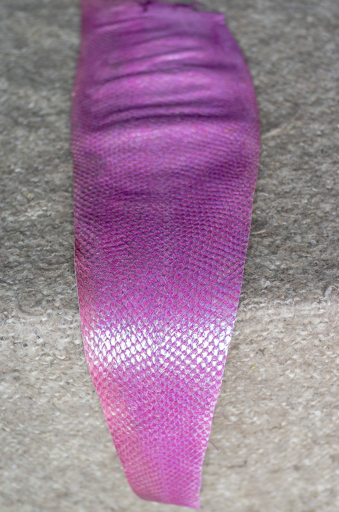 Salmon fish leather Iceland Atlantic leather Exotic Etsy