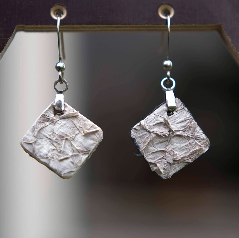 Fish Leather Earrings Exotic Leather Iceland Leather Etsy