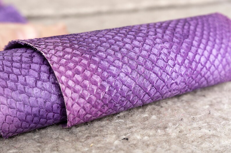 Salmon fish leather Iceland Atlantic leather Exotic Etsy