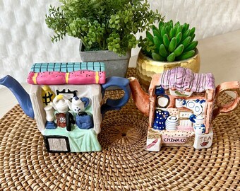 Small Decorative Whimsical Tea Figurines Tea Pots