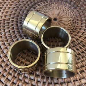 Brass Napkin Rings Vintage - Set of 4