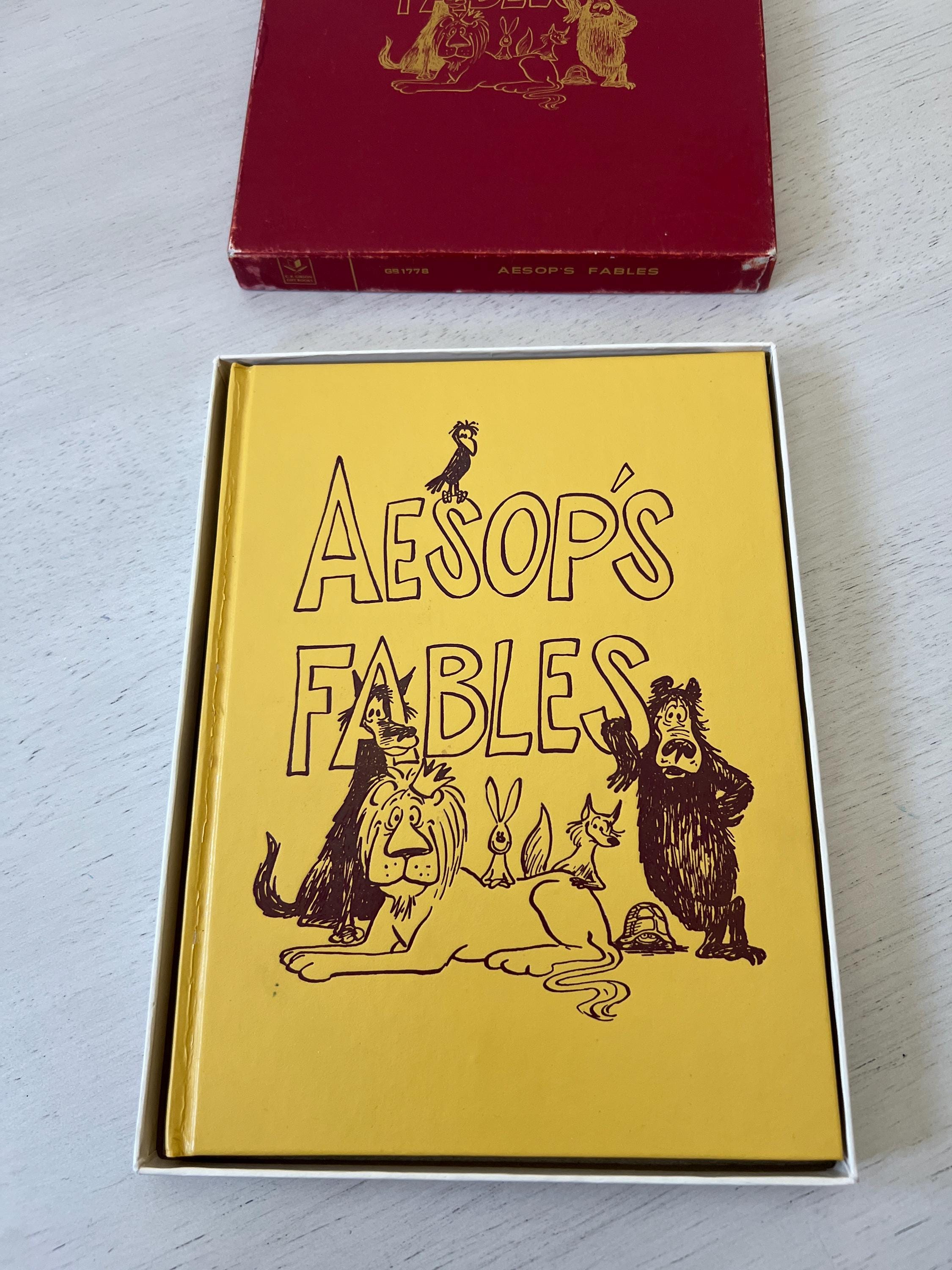 【Werbung vintage 】Aesop HARD Cover Children's Book Aesop's Fsbles Illustrated 1989
