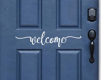 Welcome Decal, Front Door Decal, Welcome Sticker, Housewarming Gift, Welcome Front Door Decal, Sticker For Front Door