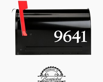 Personalized Mailbox Numbers, Mailbox Sticker, Address Decal For Mailbox, Modern Mailbox Number Decal, Street Address Vinyl Sticker, Decals