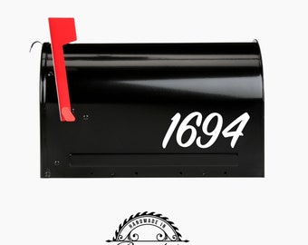 Personalized Mailbox Numbers, Mailbox Sticker, Address Decal For Mailbox, Modern Mailbox Number Decal, Street Address Vinyl Sticker, Decals