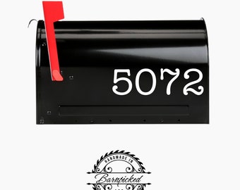 Personalized Mailbox Numbers, Mailbox Sticker, Address Decal For Mailbox, Modern Mailbox Number Decal, Street Address Vinyl Sticker