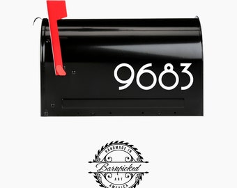 Modern Mailbox Decal, Mailbox Sticker, Address Decal For Mailbox, Modern Mailbox Number Decal, Personalized Mailbox Numbers, Street Address