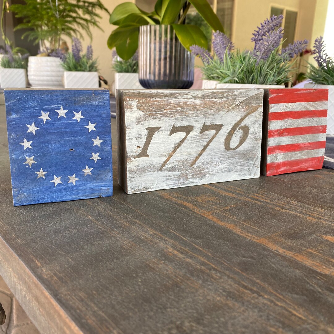 Wood Flag 1776 Betsy Ross USA America Rustic Americana - Etsy