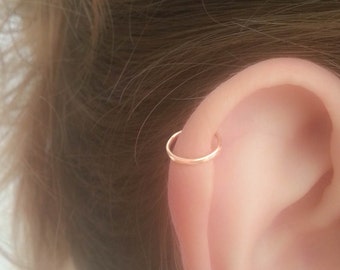 Helix - Tiny Helix Ring Gold - Simple Helix Ring - Simple Helix Jewelry - Tiny Helix Hoop - Dainty Helix - Delicate Helix