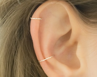 Diamond Cut Ear Cuff - Silver Ear Cuff - Non Pierced Earring - Clip On Cartilage Ring