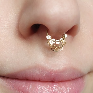 Doppia Catena Septum - Anello Septum Catena - Piercing Septum Catena - Piercing Catena - Cerchio Catena