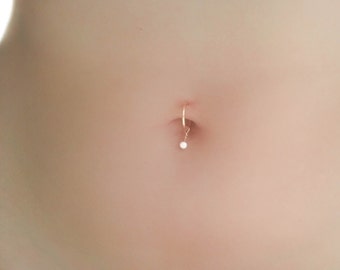 Mother Day - Belly Piercing Opal-Belly Hoop Opal-Tiny Belly Piercing-Tiny Navel Ring-Tiny Dangle Belly Ring