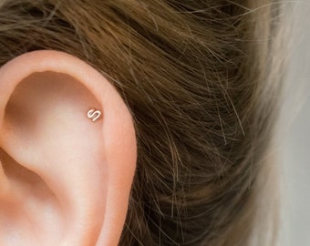 Tiny Helix Stud Earring - Sterling Silver Helix Stud - Helix Stud Gold - Helix Earring Stud - Cartilage Stud - Helix Stud Rose Gold