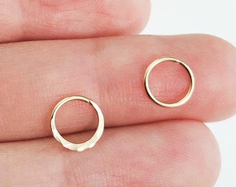 Mother Day - Tiny Hoop Earring Piercing - Septum Nose Ear Helix Piercing - Daith Rook Ring Earring - Simple Small Hoop