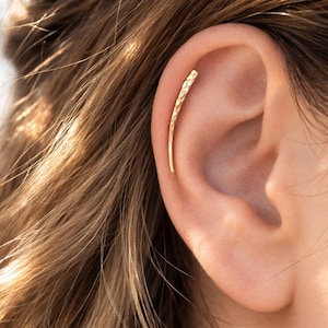 Helix piercing klimmer aangepaste lengte- Helix Threader Earring - lange kraakbeen oorbel - puntige helix oorbel - lange helix piercing