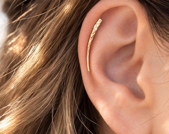 Piercing trepador de hélix de longitud personalizada - Pendiente de rosca para hélix - Pendiente largo para cartílago - Pendiente puntiagudo para hélix - Piercing largo para hélix