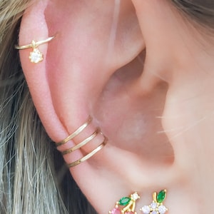 Ohrmanschette - Ohrmanschette kein Piercing - Dreifach Ohrmanschette - Manschette Ohrring - Gold Ohrmanschette - Silber Ohrmanschette - Ohrmanschette Ohrring
