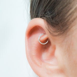 Mother Day - Rook Piercing - Rook Earring - Rook Jewellery - Rook Piercing Jewelry - Rook Hoop - Rook Ring - Rook Earring Silver Hoop