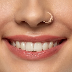 Double ball nose ring best sale