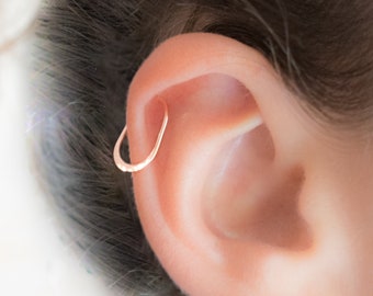 Rose Gold Helix Earring - Rose Gold Helix Piercing - Rose Gold Helix Hoop - Helix Jewelry - Helix Ring