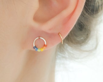 Orecchini arcobaleno - Orecchini arcobaleno - Orecchini colorati - Orecchini divertenti - Orecchini Pride
