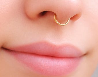 Septum, Septum Piercing, Septum Ring, Gold Septum, Nose Ring, Gold Septum Ring, Thin septum, Delicate septum