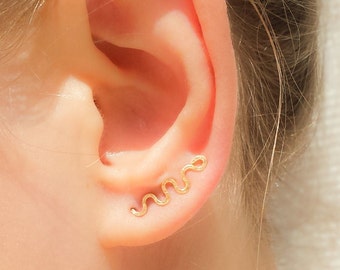 Ear Climber, Ear Crawler, Gold Earrings, Silver Earrings, Ear Sweep, Ear Wrap, Gold Studs, Gold Bar Earrings, Rose Gold Earrings