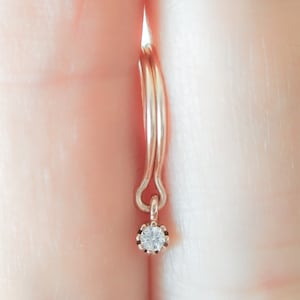 Manchette pour les lèvres sans piercing, bague diamant pour les lèvres, fausse bague pour les lèvres, bague pendante pour les lèvres en diamant CZ, bague en or pour les lèvres, bague à lèvre à clip image 8