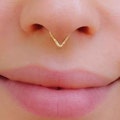 Triangle Septum nose ring, Septum Ring Gold, Gold septum, Septum, chevron septum, Septum Piercing, Septum Nose Ring, Gold Septum