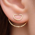 Ear Jacket, Ear Jackets, Ear Cuff Jacket, Ear Pins, Ear Jacket Earring, Floating Earrings, Gold Earrings,Ear Jacket Gold,Front Back Earrings