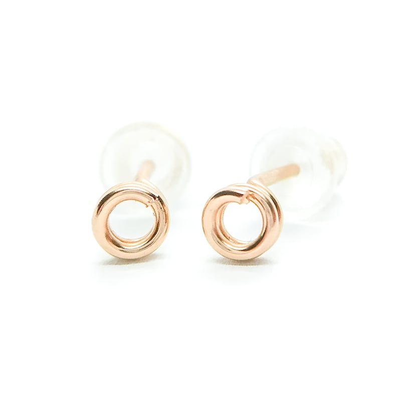 Dainty Studs, Small Studs, Delicate Studs, Gold Studs, Circle Studs, Simple Earrings, Minimal Earrings, Minimalist Earrings, Modern Earrings image 5