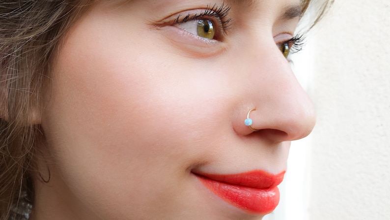 No Piercing Needed Hoop Nose Ring,Delicate Nose Ring Fake Nose Ring Faux Nose Ring Tiny Gold or Silver Fake Nose Ring Clip on Nose Ring