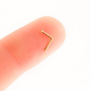 Tiny Nose Stud, Gold Nose Stud, Nose Stud, Tiny Nose Piercing, Simple Nose Stud, Dainty Nose Stud image 10