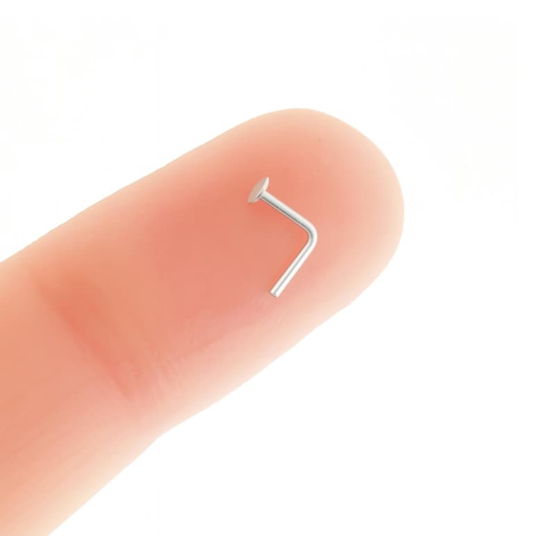 Tiny Nose Stud, Gold Nose Stud, Nose Stud, Tiny Nose Piercing, Simple Nose Stud, Dainty Nose Stud image 6