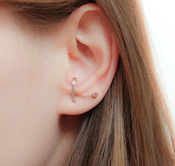 Suspender Earring Silver Suspender Earring Gold Hook Earring-Suspender Hook Earring-Gold Stud Earring-celebrity earrings
