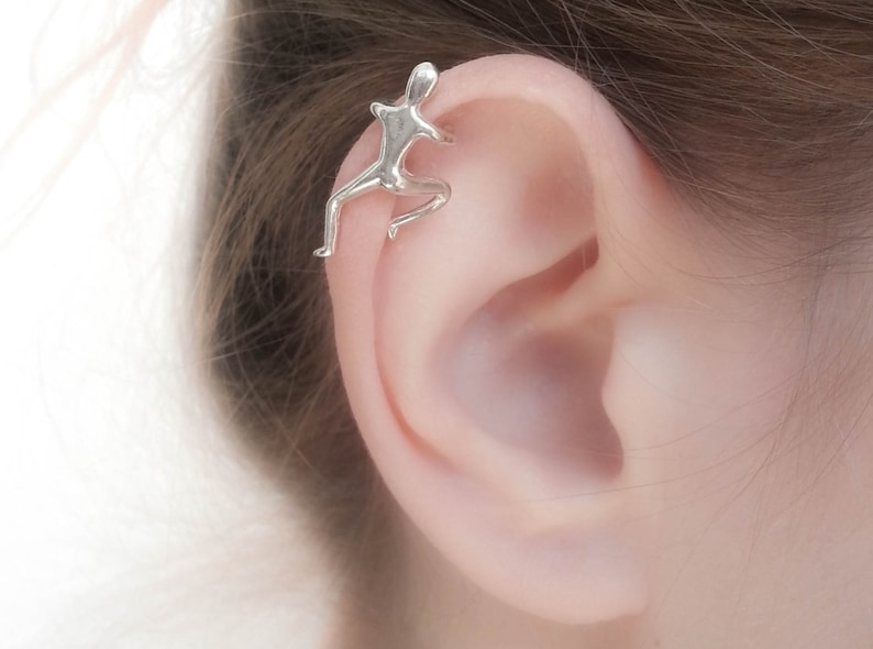 SALE Climbing Man Ear Cuff Earring No Piercing Ear Cuff Etsy
