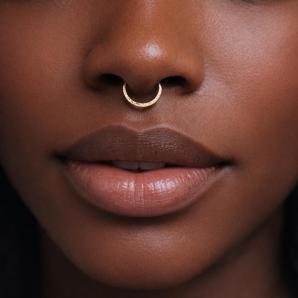 Fake Septum, Faux Septum Ring, Silver Septum No Piercing, Gold Septum, Rose Gold Nose Ring, Fake Gold Septum