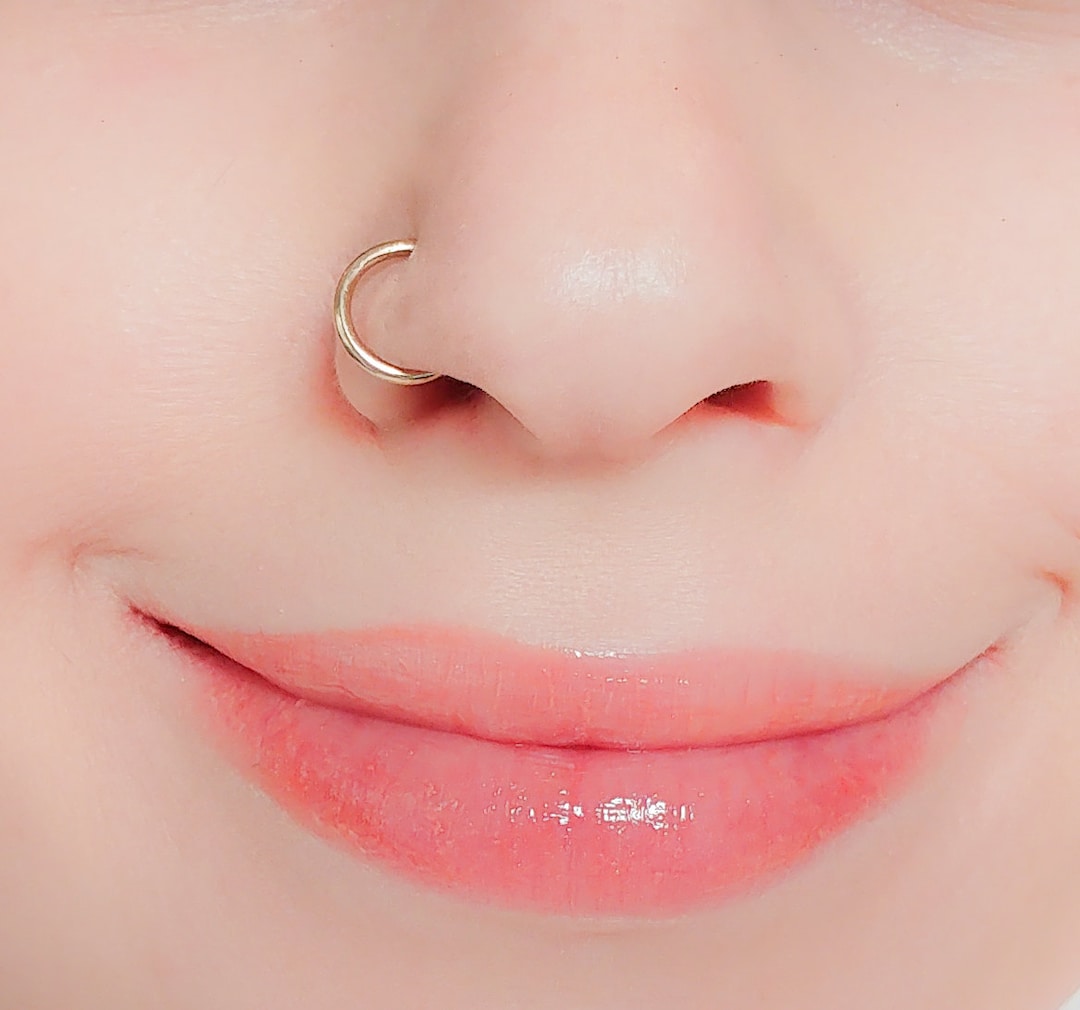 Nose Ring 16 Gauge, 16 G Nose Ring, 16 G Nose Hoop, Nose Piercing
