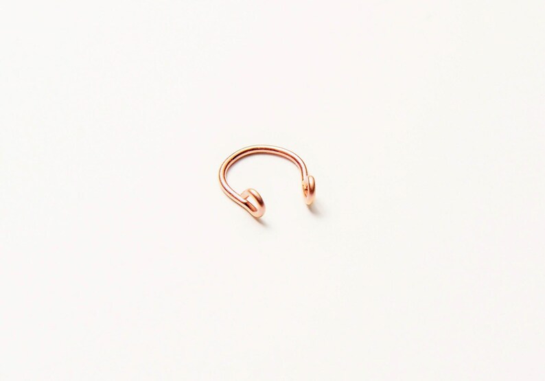 Valentines Day Fake Rose Gold Septum Ring Fake Septum Ring Etsy